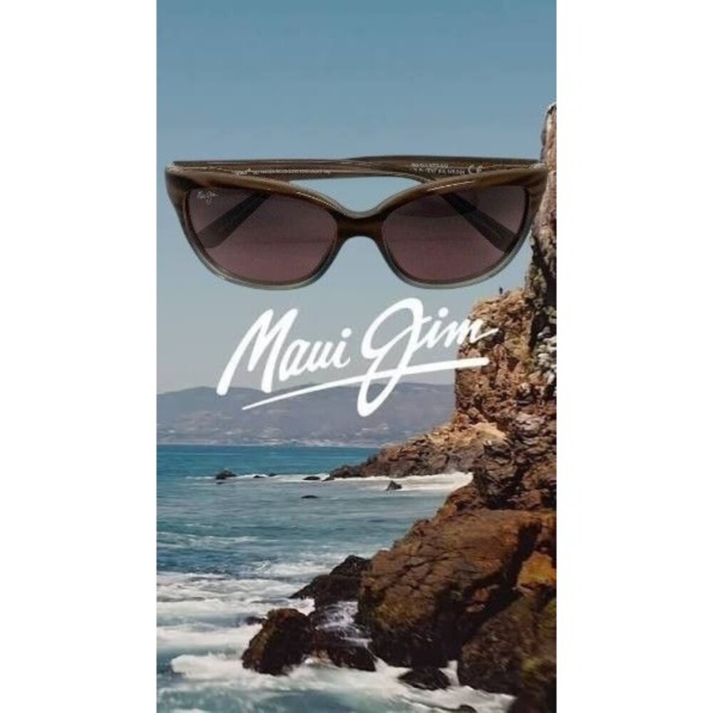 Maui Jim Starfish Sandstone Blue Maui Cateye Sunglasses W Rose Polarized Lenses